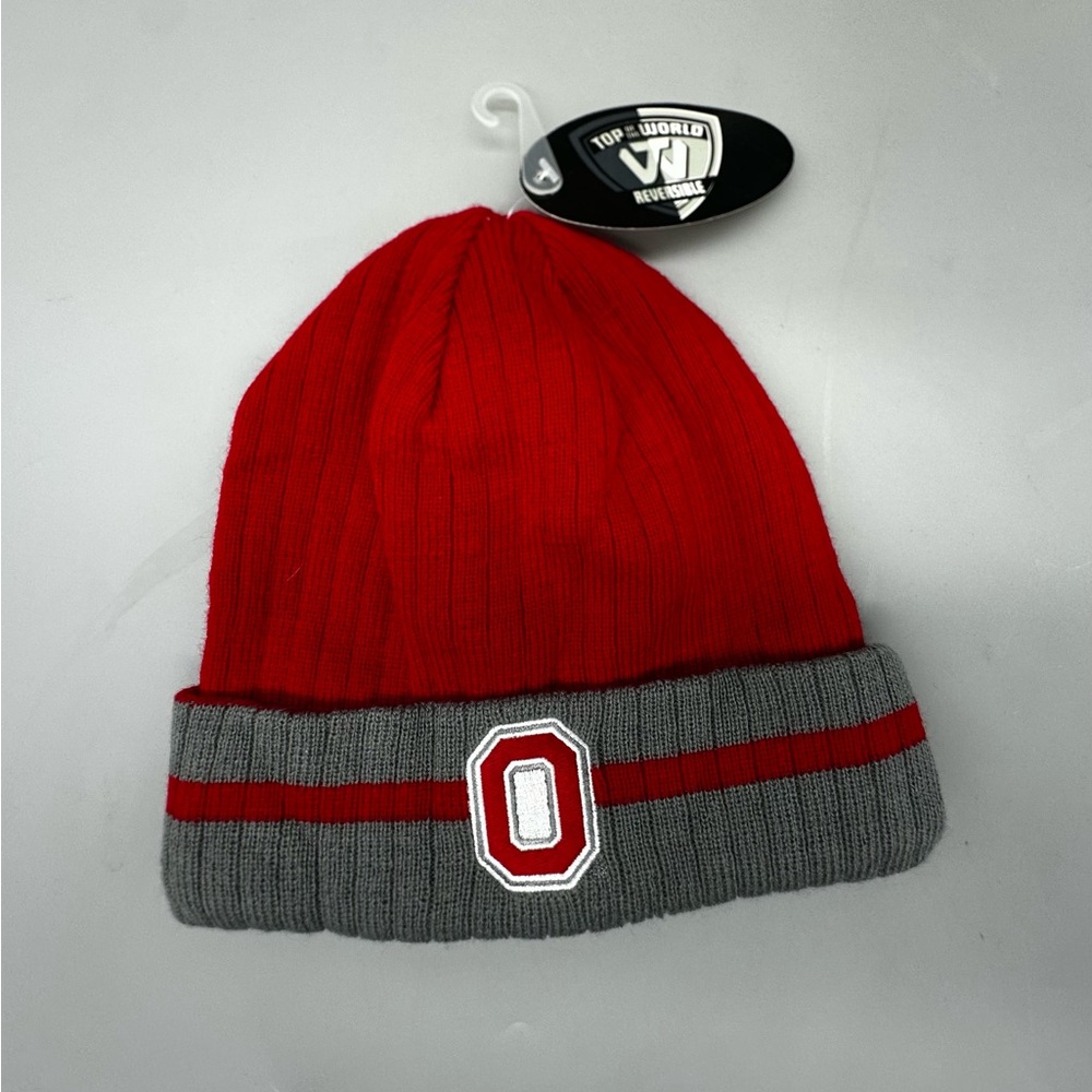 Top of the World Ohio State Buckeyes reversible cuffed beanie hat